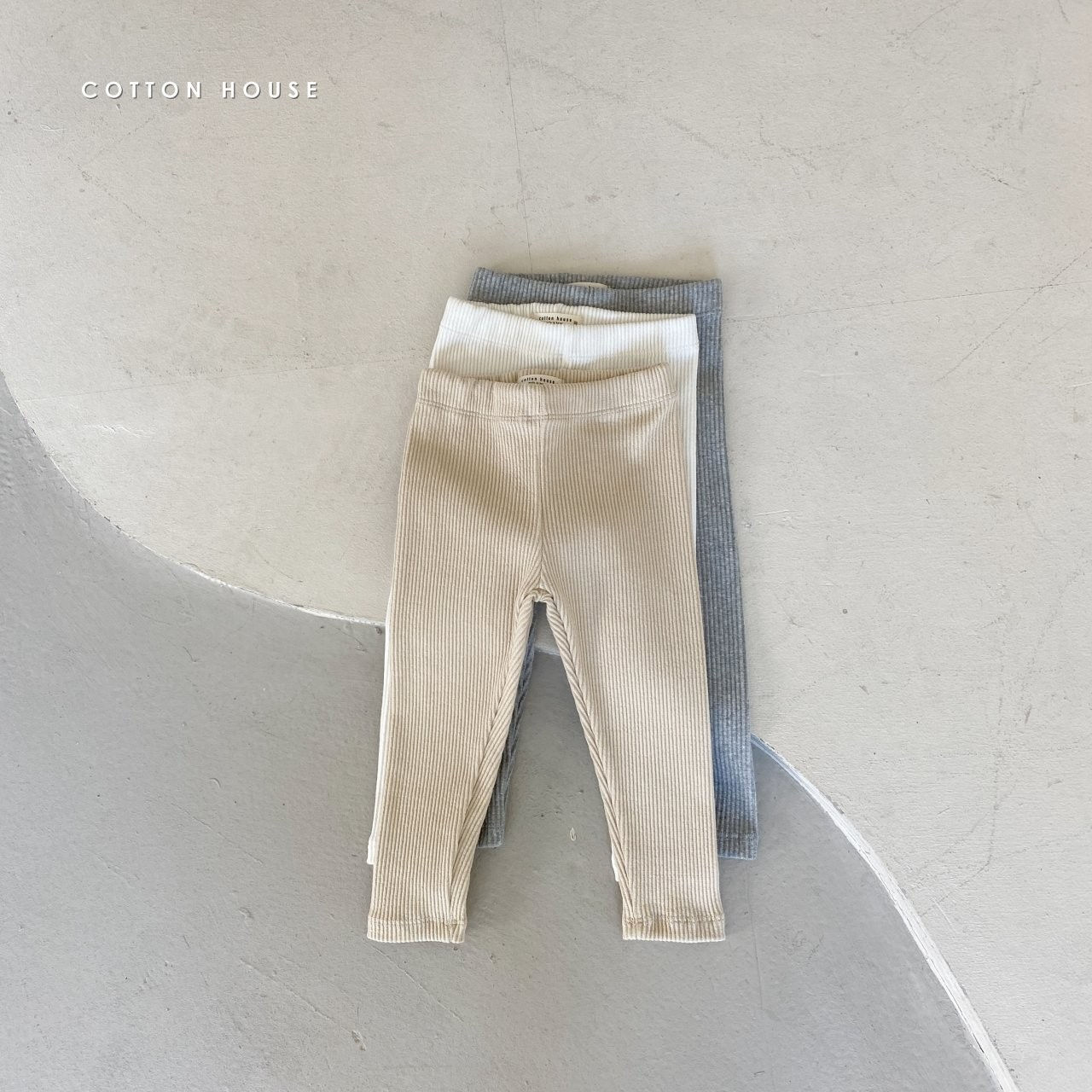 COTTON HOUSE - Korean Children Fashion - #Kfashion4kids - Rib Leggings - 3