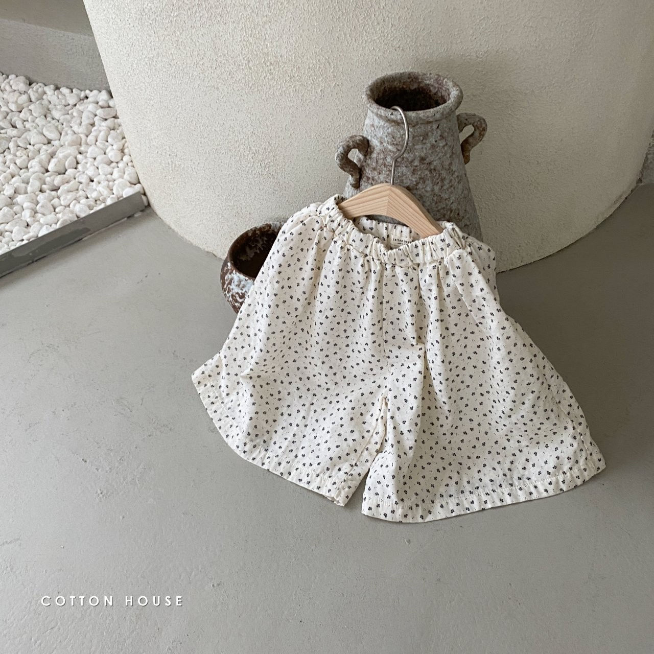 COTTON HOUSE - Korean Children Fashion - #Kfashion4kids - Midi Floral Wide Pants - 6
