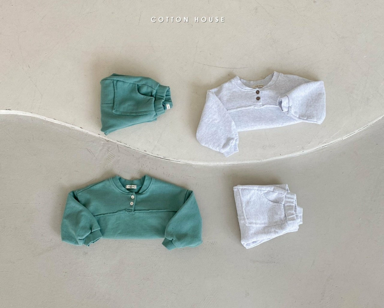 COTTON HOUSE - Korean Children Fashion - #Kfashion4kids - Dansak Training Top Bottom Set - 5
