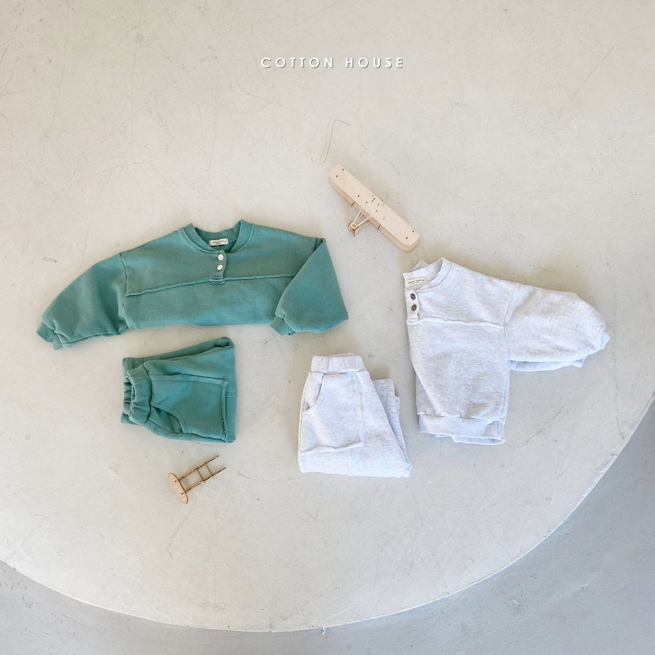 COTTON HOUSE - Korean Children Fashion - #Kfashion4kids - Dansak Training Top Bottom Set - 8