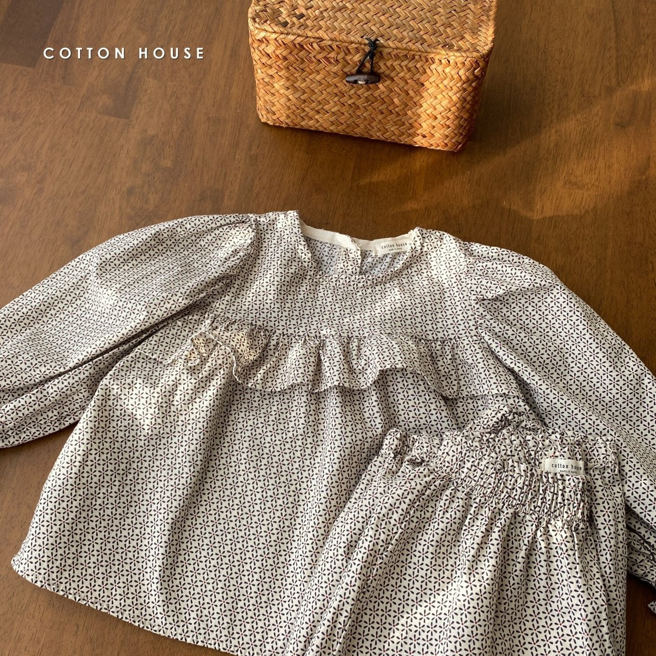 COTTON HOUSE - Korean Children Fashion - #Kfashion4kids - Fril Top Bottom Set - 9