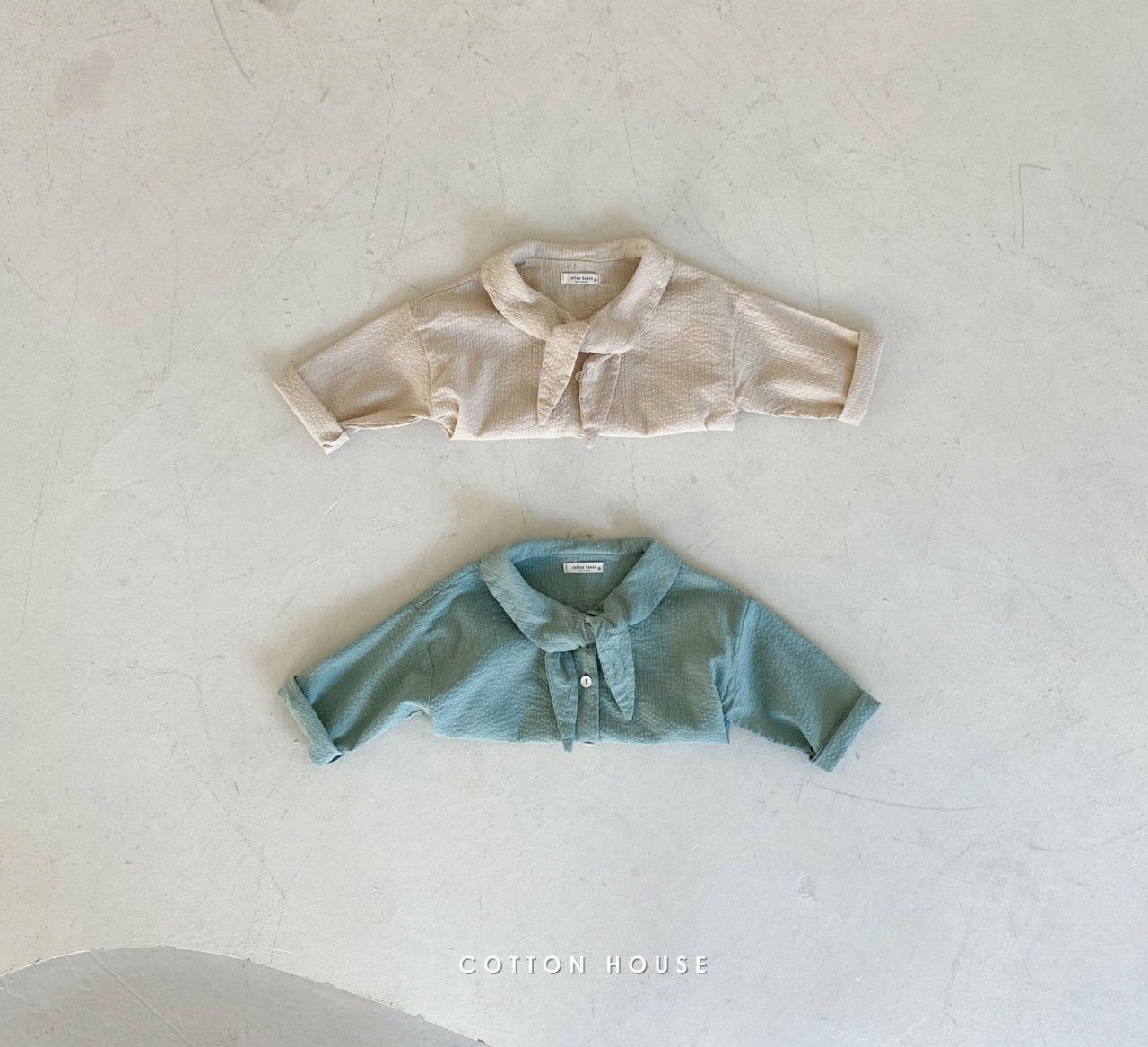 COTTON HOUSE - Korean Children Fashion - #Kfashion4kids - Ribbon Collar Blouse - 12