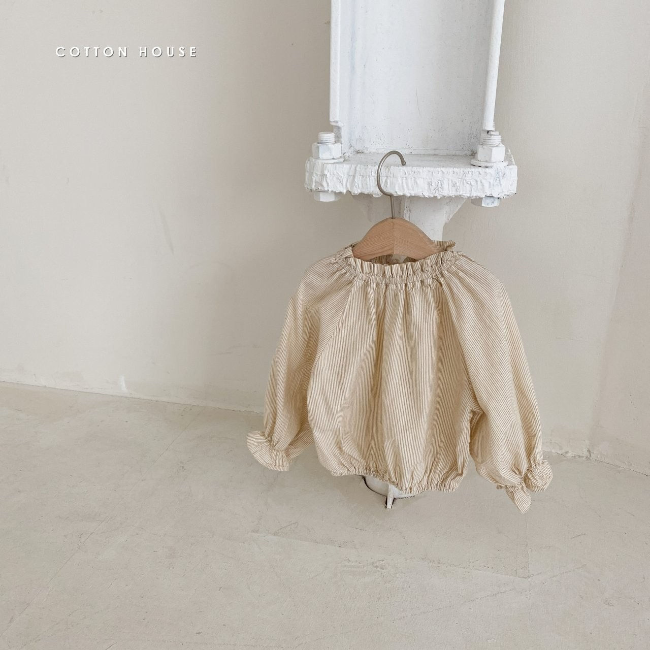 COTTON HOUSE - Korean Children Fashion - #Kfashion4kids - Stripe Banding Blouse - 10