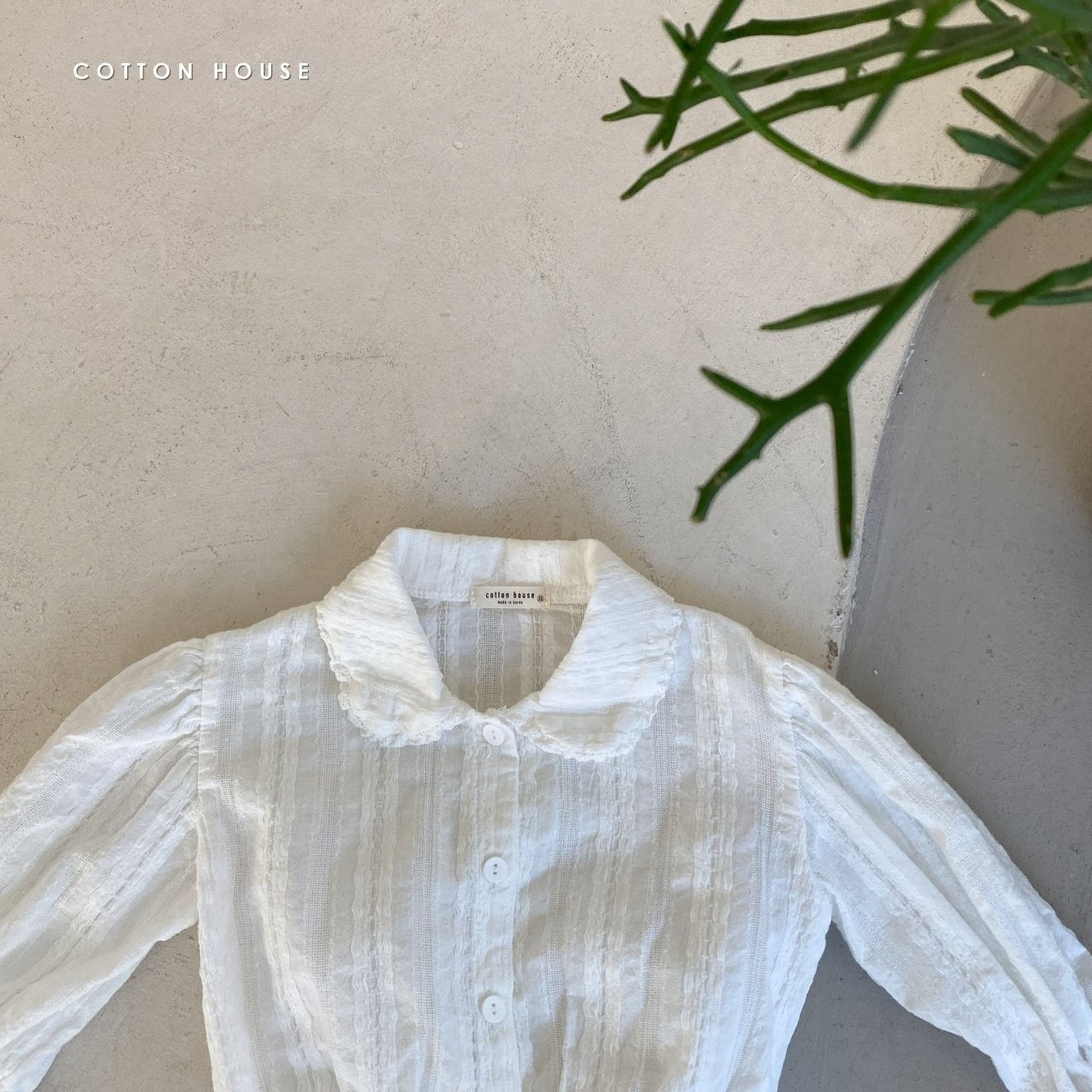 COTTON HOUSE - Korean Children Fashion - #Kfashion4kids - Lace Collar Blouse - 7