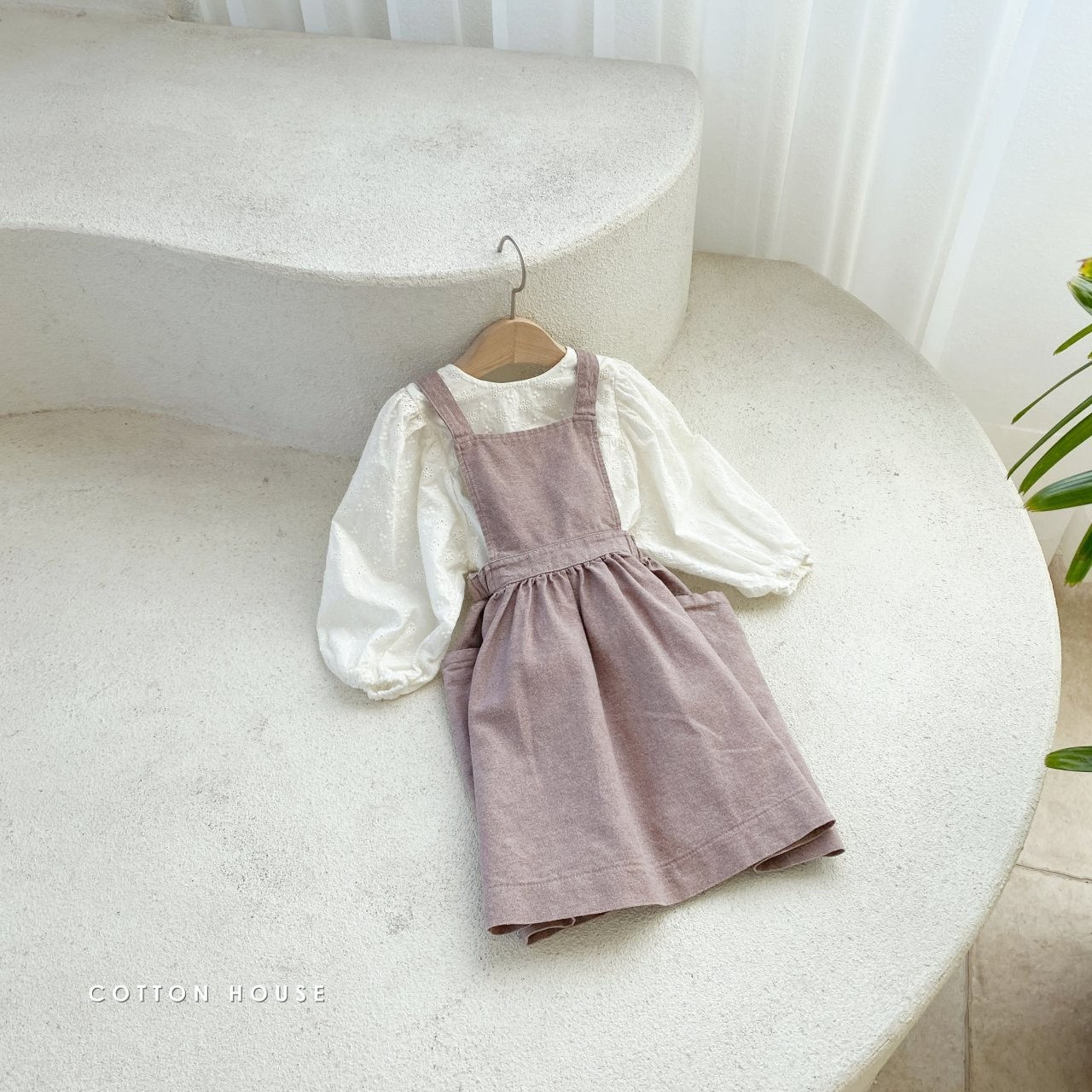COTTON HOUSE - Korean Children Fashion - #Kfashion4kids - Winny Suspender One-piece - 12
