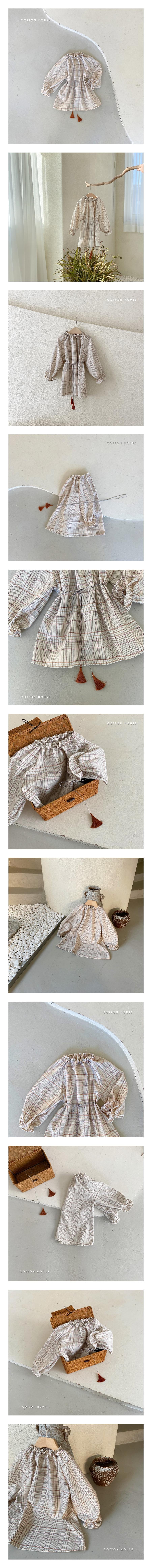 COTTON HOUSE - Korean Children Fashion - #Kfashion4kids - Tessel Check One-piece
