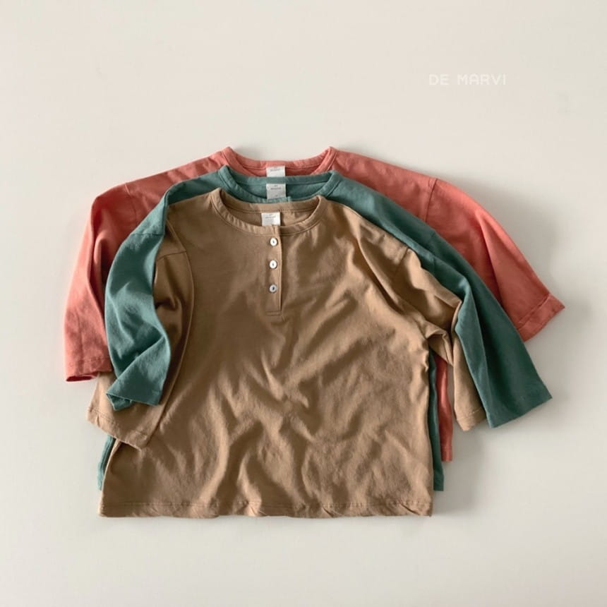DE MARVI - Korean Children Fashion - #Kfashion4kids - Button Tee