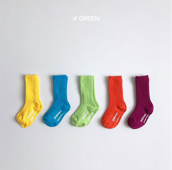 DIGREEN - Korean Children Fashion - #Kfashion4kids - Vivid Socks [set of 5]