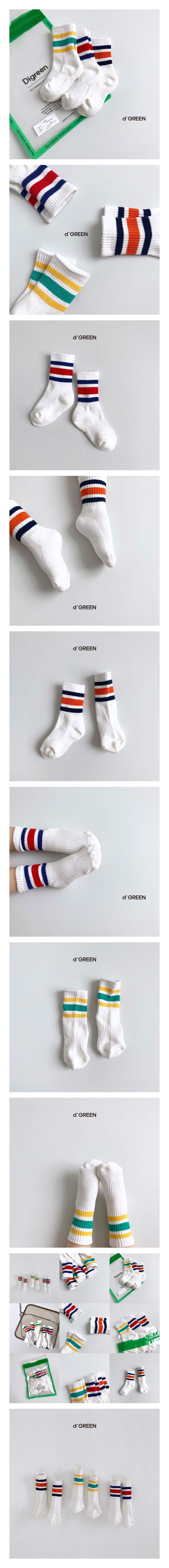 DIGREEN - Korean Children Fashion - #Kfashion4kids - Monami Socks [set of 3] - 2