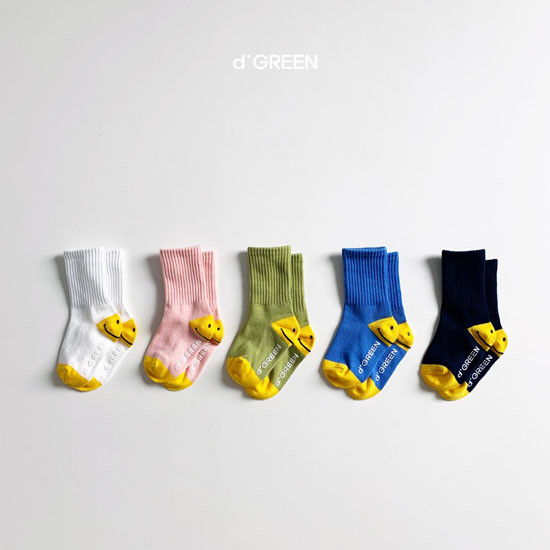 DIGREEN - Korean Children Fashion - #Kfashion4kids - Smile Socks [set of 5]