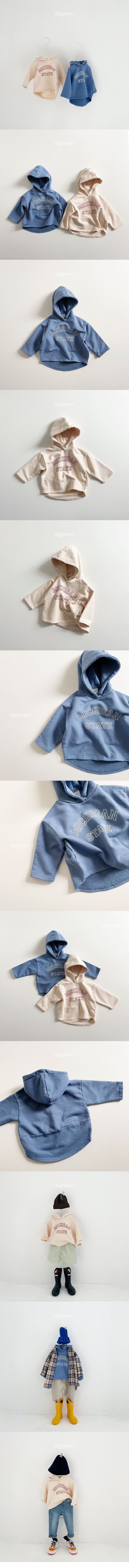 DIGREEN - Korean Children Fashion - #Kfashion4kids - Volumn Hood Sweatshirt - 2