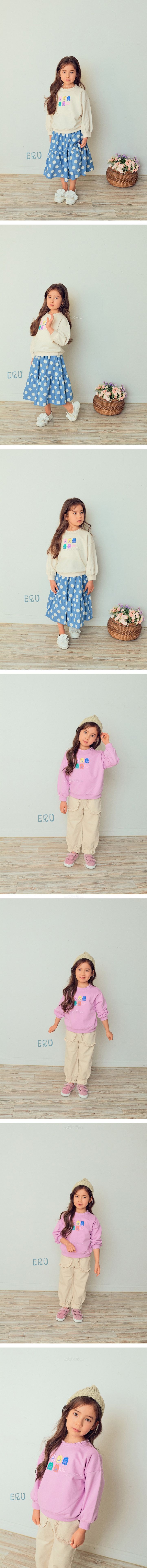 E.RU - Korean Children Fashion - #Kfashion4kids - Collar Bear Sweatshirt