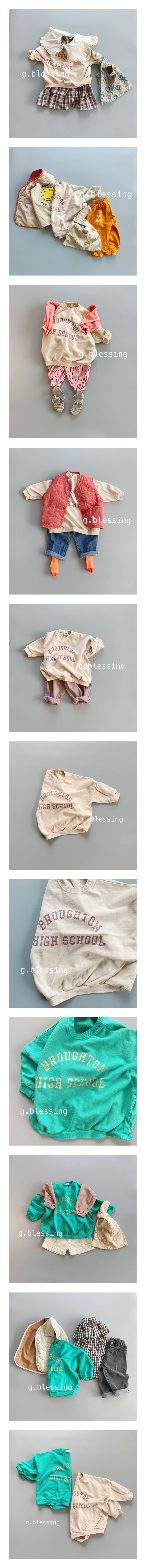 G BLESSING - Korean Children Fashion - #Kfashion4kids - High School Long Sweatshirt