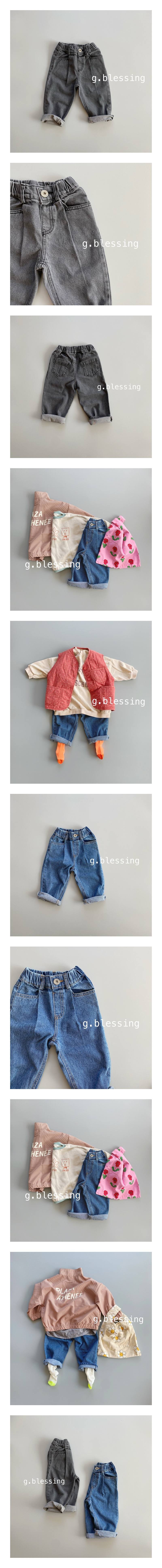 G BLESSING - Korean Children Fashion - #Kfashion4kids - Washing Denim Pants