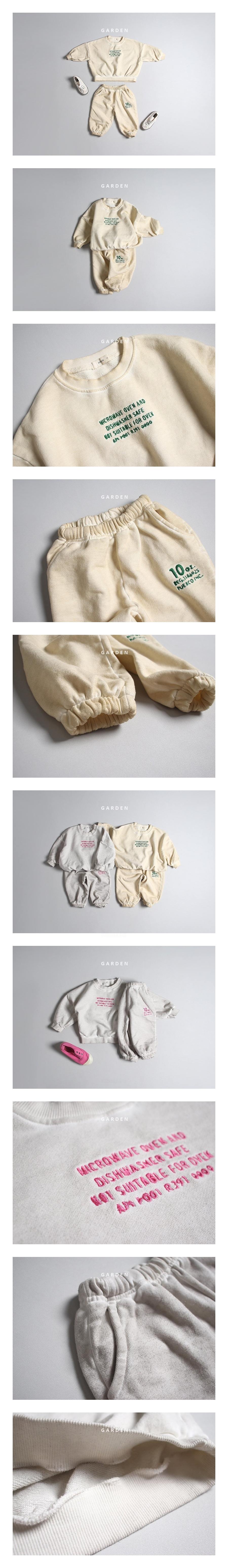 GARDEN - Korean Children Fashion - #Kfashion4kids - Letter Top Bottom Set