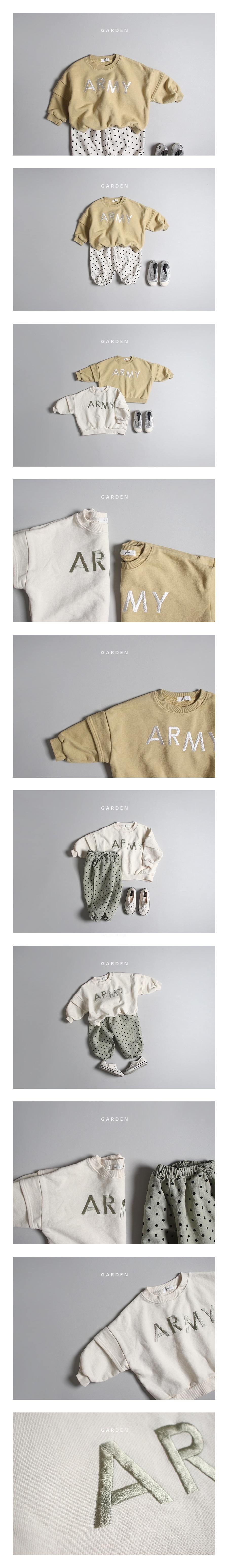GARDEN - Korean Children Fashion - #Kfashion4kids - Army Sweatshirt