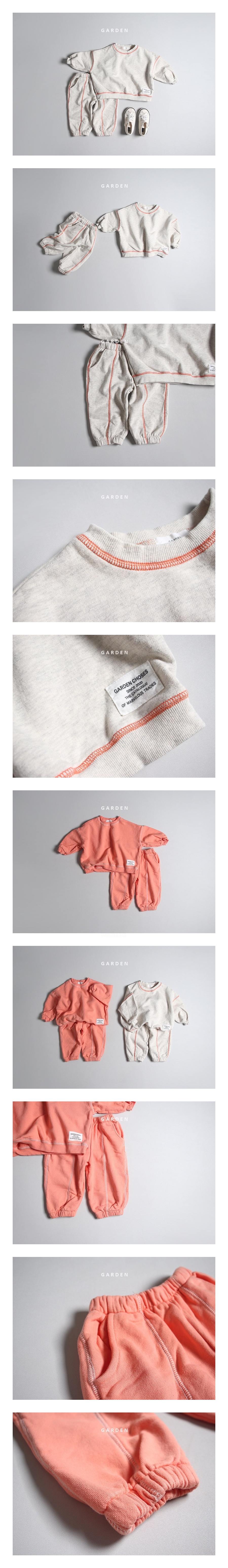 GARDEN - Korean Children Fashion - #Kfashion4kids - Colored Top Bottom Set