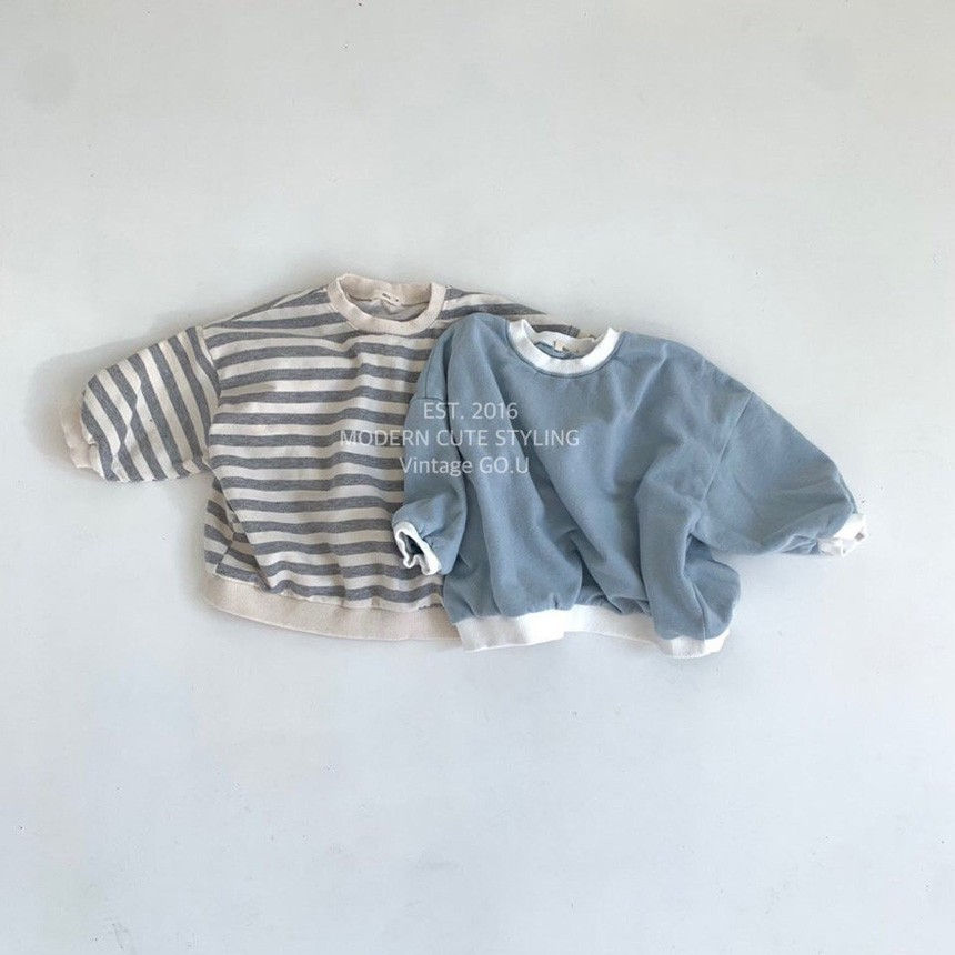 GOU - Korean Children Fashion - #Kfashion4kids - Stripe Sweatshirt
