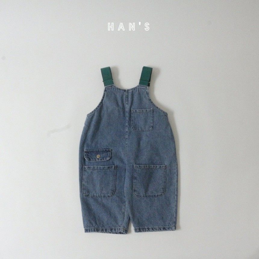 HAN'S - Korean Children Fashion - #Kfashion4kids - Band Denim Overalls