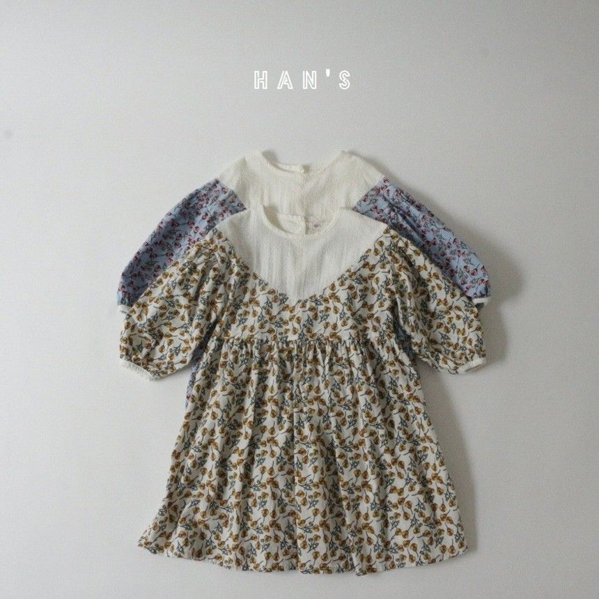 HAN'S - Korean Children Fashion - #Kfashion4kids - Flower One-piece
