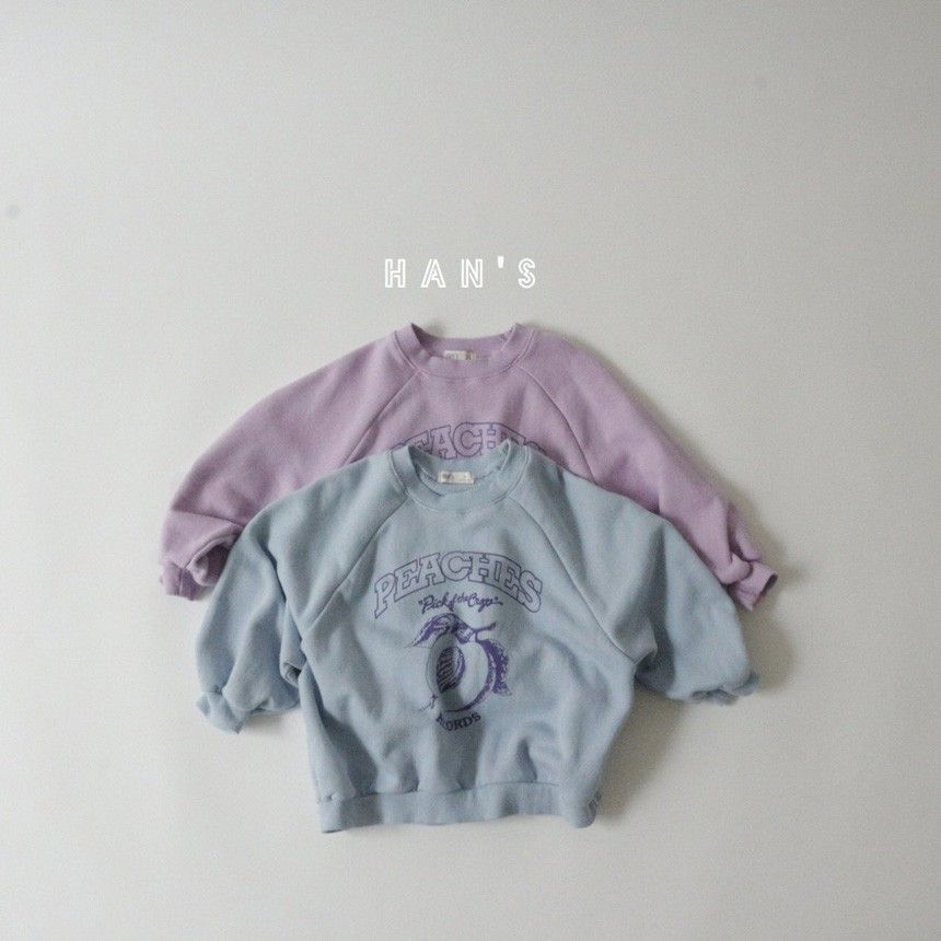HAN'S - Korean Children Fashion - #Kfashion4kids - Peach Raglan Sweatshirt
