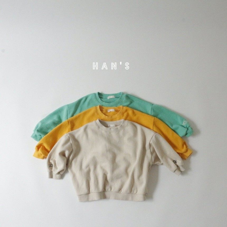 HAN'S - Korean Children Fashion - #Kfashion4kids - Love Embroidery Sweatshirt