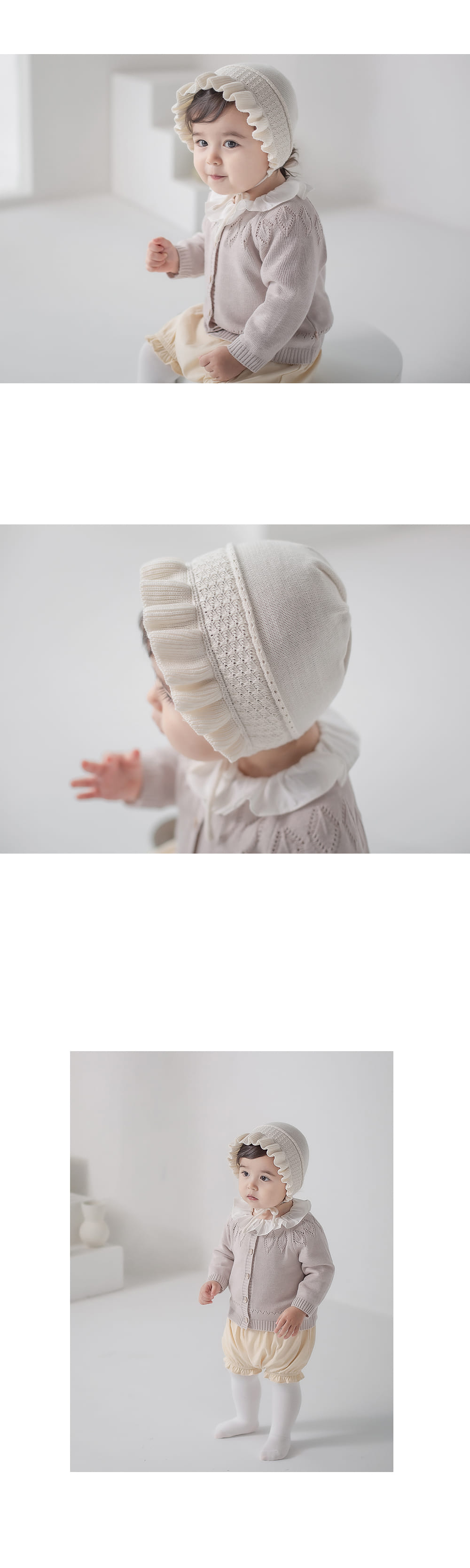 HAPPY PRINCE - Korean Children Fashion - #Kfashion4kids - Sandel Knit Baby Bonnet - 3