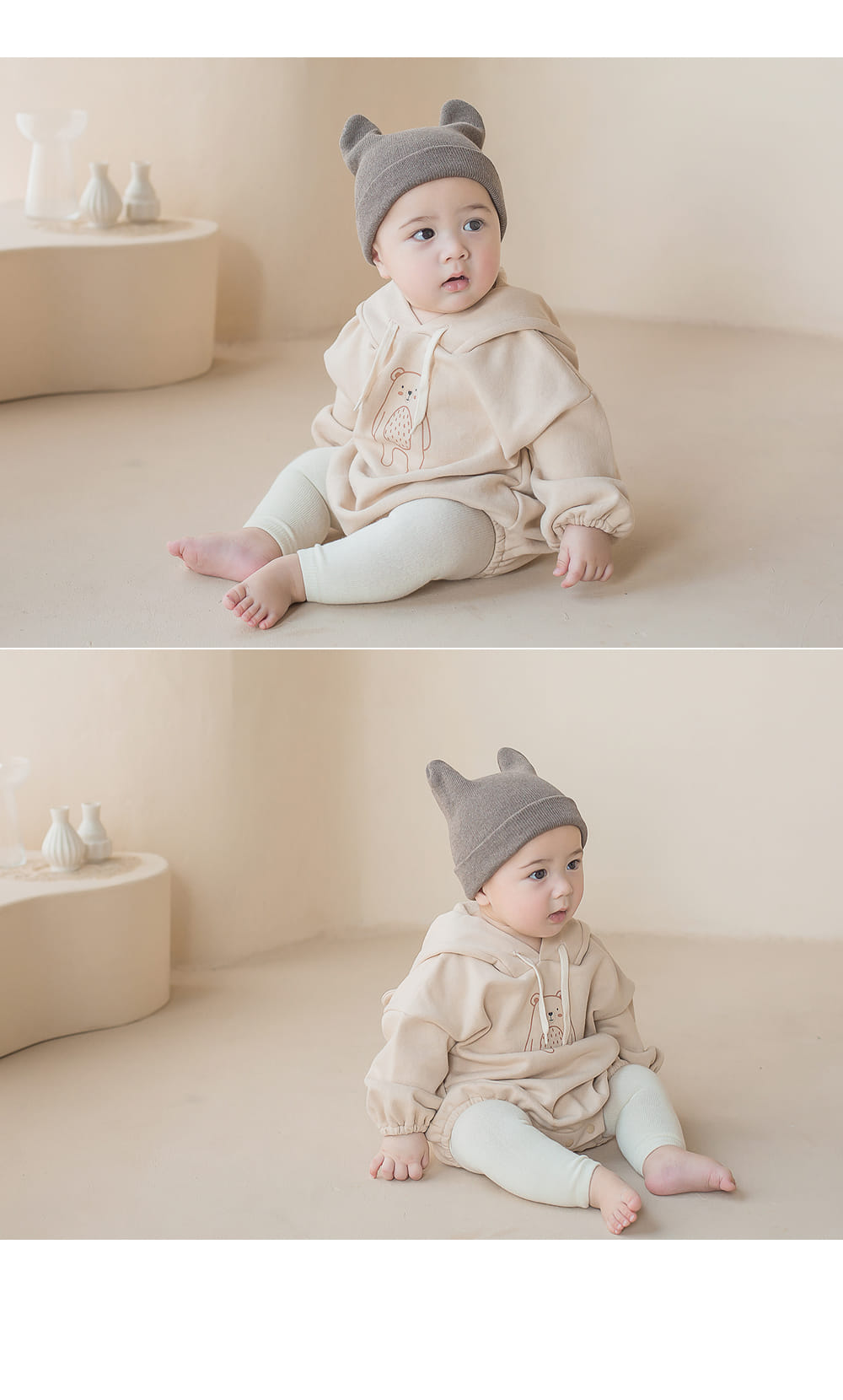 HAPPY PRINCE - Korean Children Fashion - #Kfashion4kids - Oatmeal Plain Leggings [set of 5] - 2