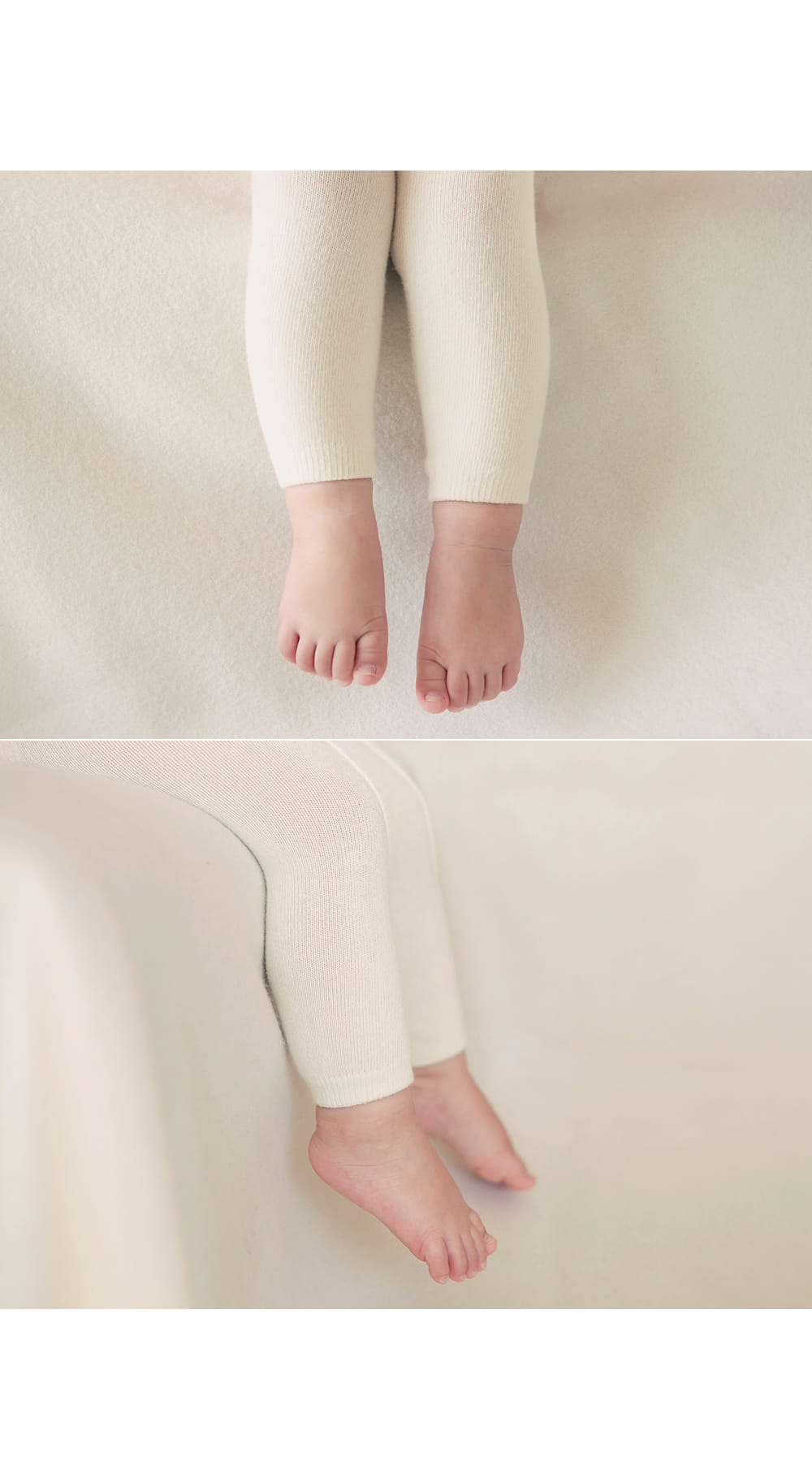 HAPPY PRINCE - Korean Children Fashion - #Kfashion4kids - Oatmeal Plain Leggings [set of 5] - 3
