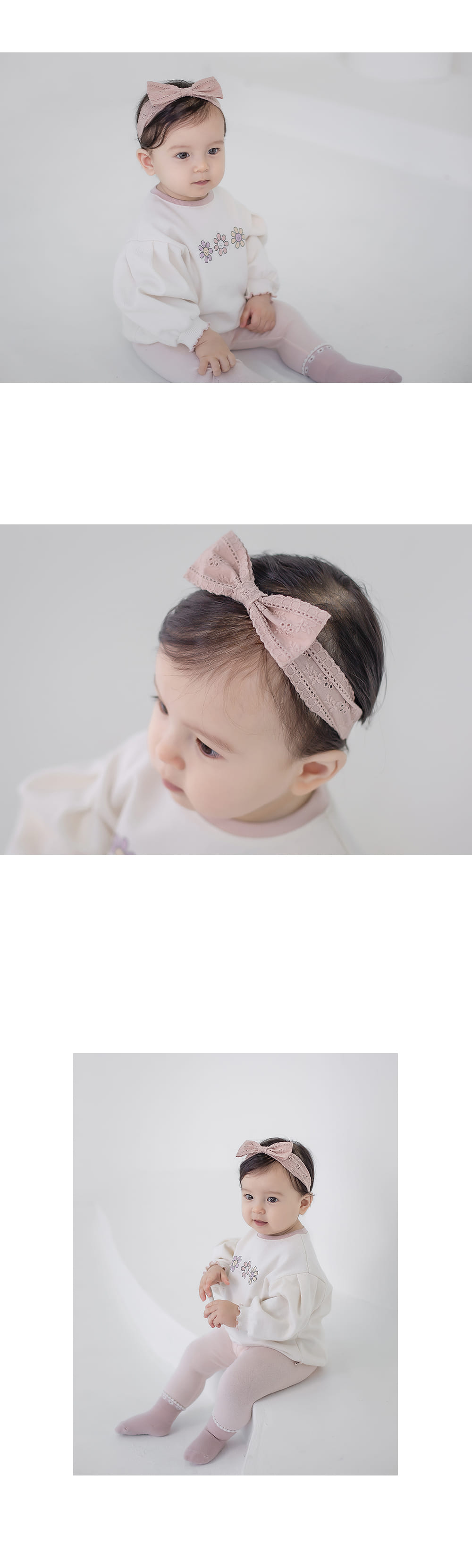 HAPPY PRINCE - Korean Children Fashion - #Kfashion4kids - Lavender Lace Baby Hairband[set of 5] - 3
