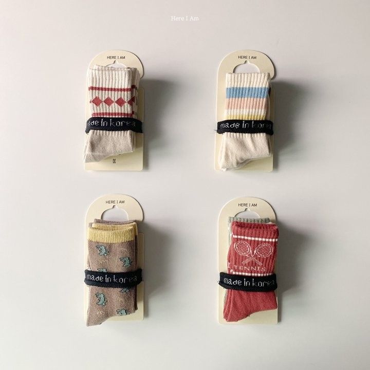 HERE I AM - Korean Children Fashion - #Kfashion4kids - Here I Am Socks [set of 2]