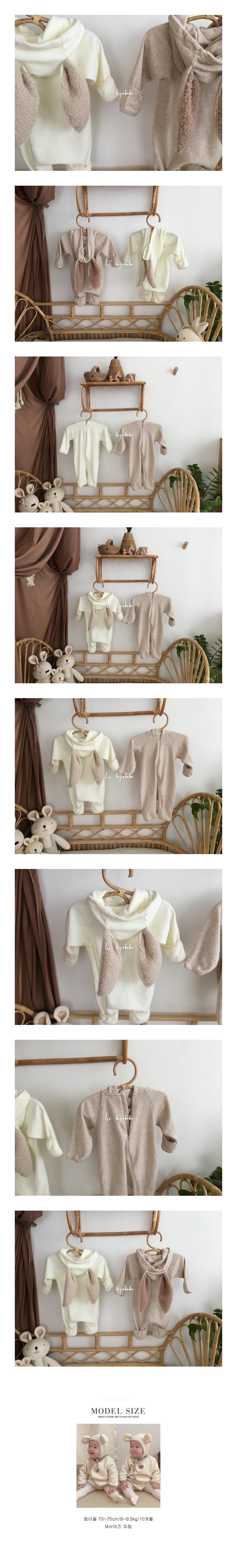 HI BYEBEBE - Korean Children Fashion - #Kfashion4kids - Bunny Towel Bodysuit