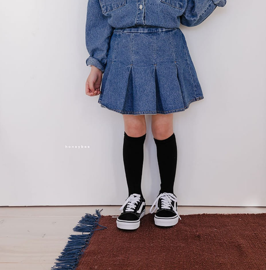 HONEYBEE - Korean Children Fashion - #Kfashion4kids - Wrinkle Denim Culottes