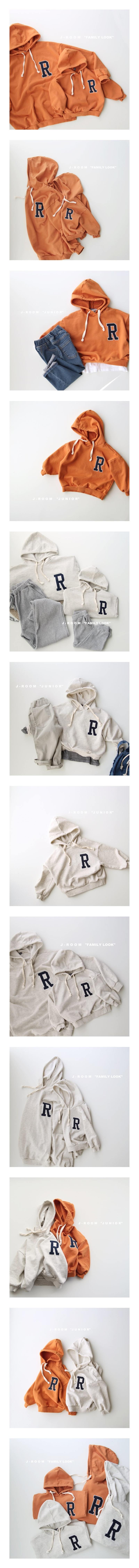 J-ROOM - Korean Children Fashion - #Kfashion4kids - Adult Alphabet Hood Sweatshirt
