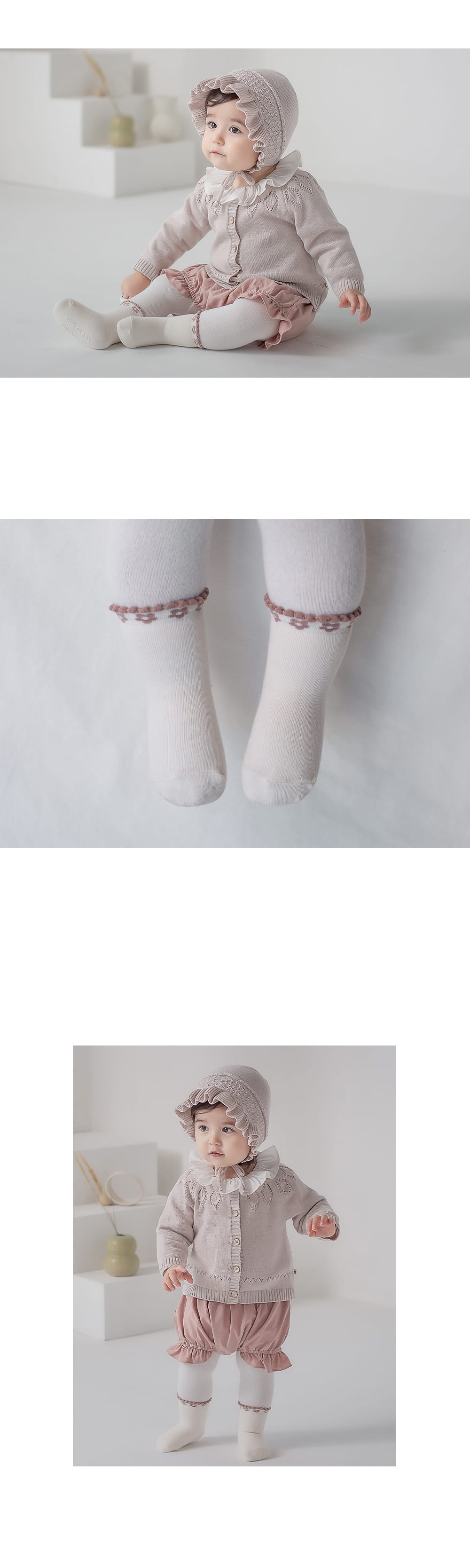 KIDS CLARA - Korean Children Fashion - #Kfashion4kids - Lauren Flower Baby Socks [set of 5] - 4