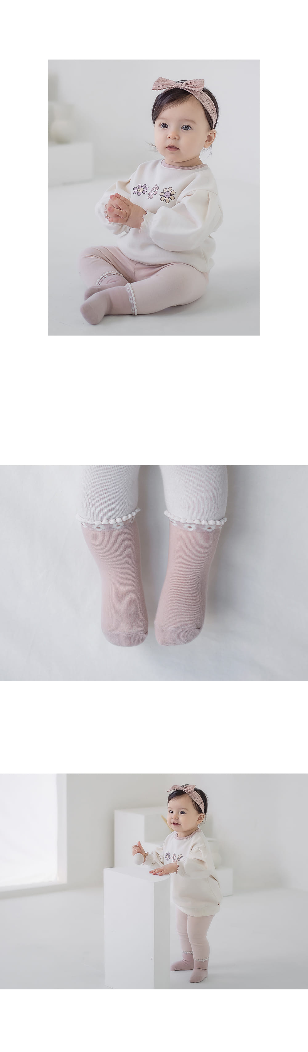 KIDS CLARA - Korean Children Fashion - #Kfashion4kids - Lauren Flower Baby Socks [set of 5] - 6