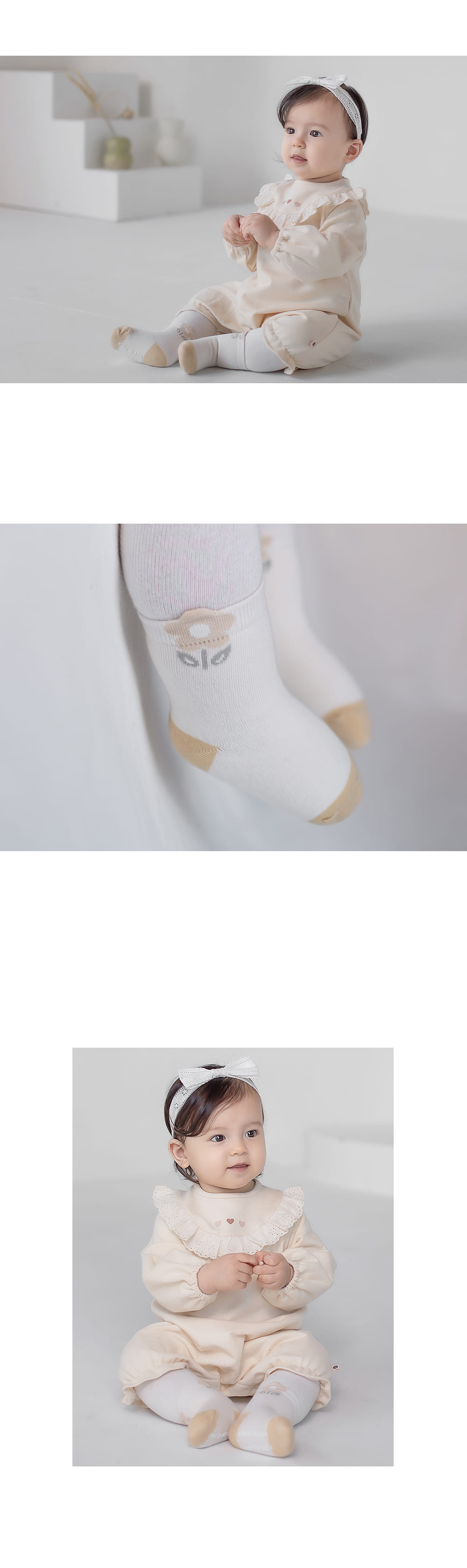 KIDS CLARA - Korean Children Fashion - #Kfashion4kids - Joohe Flower Baby Socks [set of 5] - 3