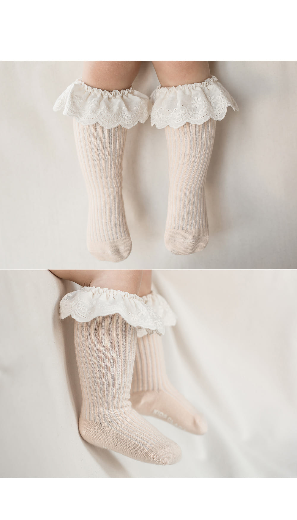 KIDS CLARA - Korean Children Fashion - #Kfashion4kids - Latty Lace Baby Knee Socks [set of 5] - 6