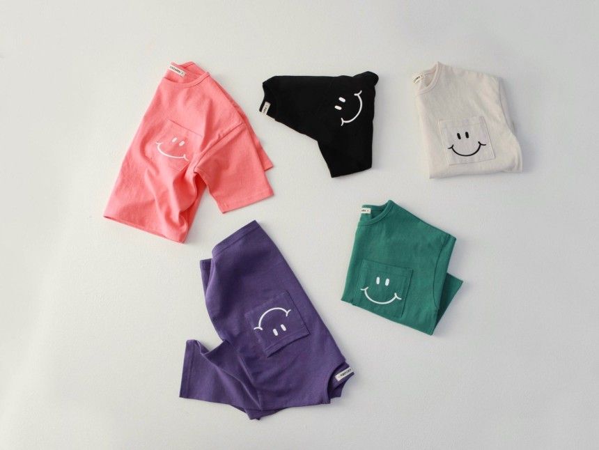 KOKOYARN - Korean Children Fashion - #Kfashion4kids - Midi Smile Pocket Tee