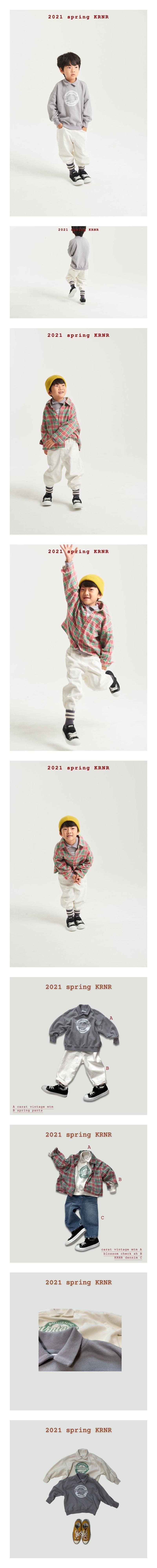 KURENARD - Korean Children Fashion - #Kfashion4kids - Collar Vintage Sweatshirt