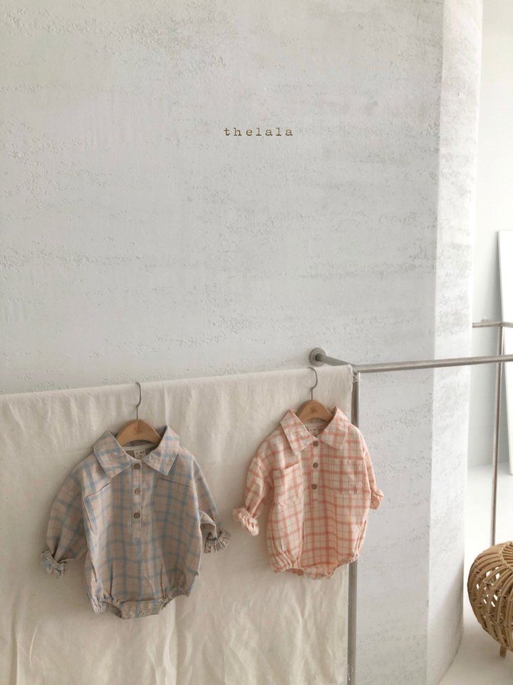 LALA - Korean Children Fashion - #Kfashion4kids - Nine Check Bodysuit - 10