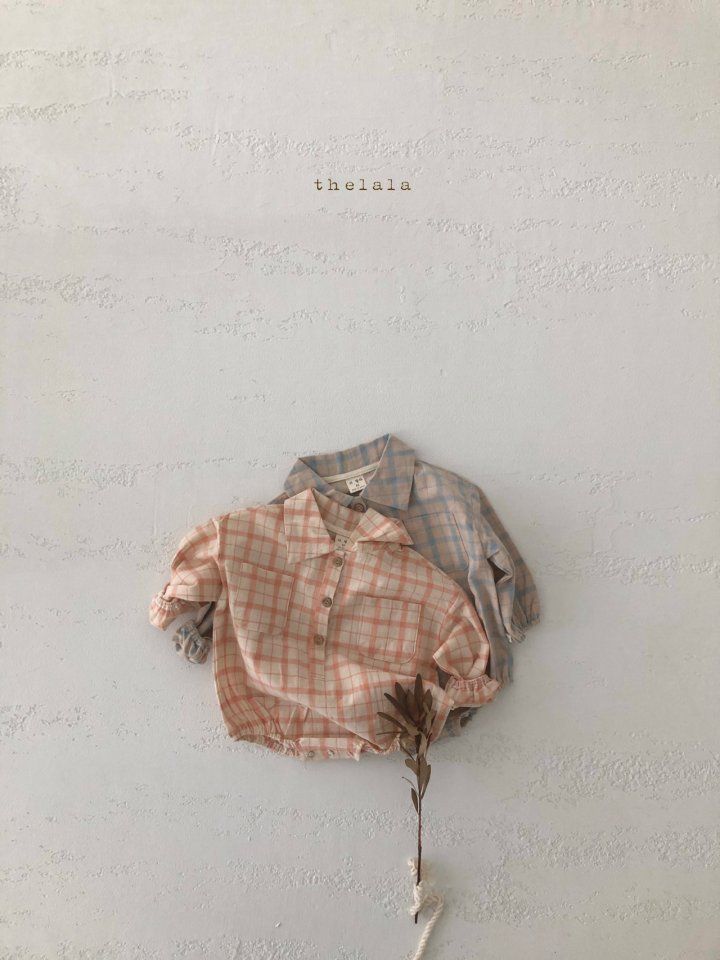 LALA - Korean Children Fashion - #Kfashion4kids - Nine Check Bodysuit - 6