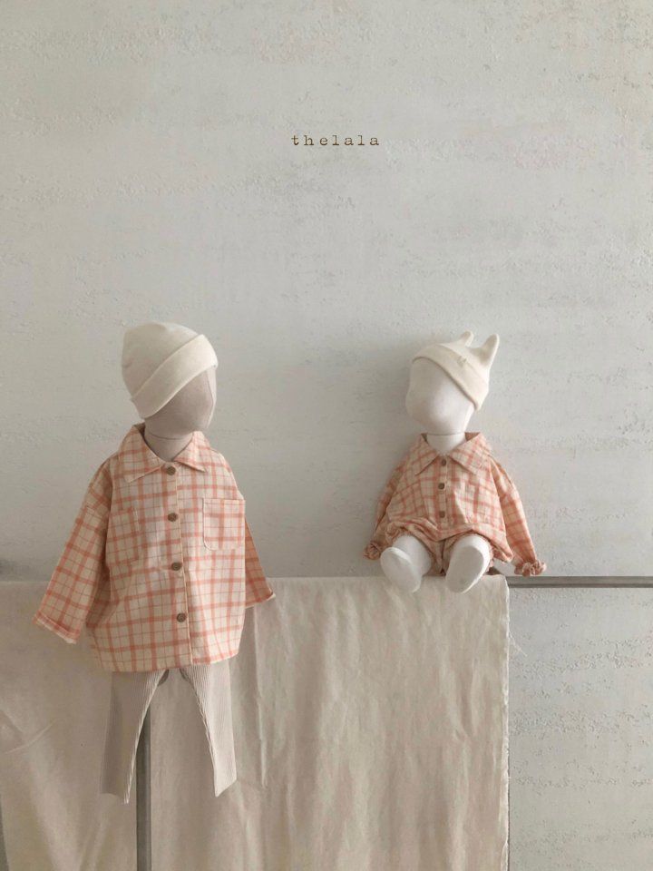 LALA - Korean Children Fashion - #Kfashion4kids - Nine Check Bodysuit - 9