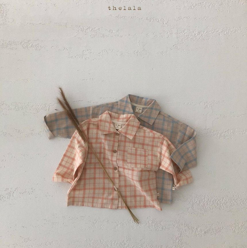 LALA - Korean Children Fashion - #Kfashion4kids - Nine Check Shirt