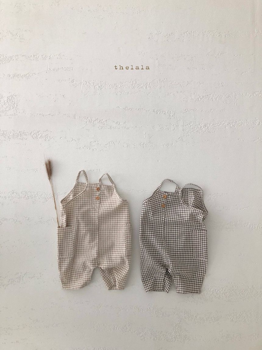 LALA - Korean Children Fashion - #Kfashion4kids - Tongtong Check Bodysuit