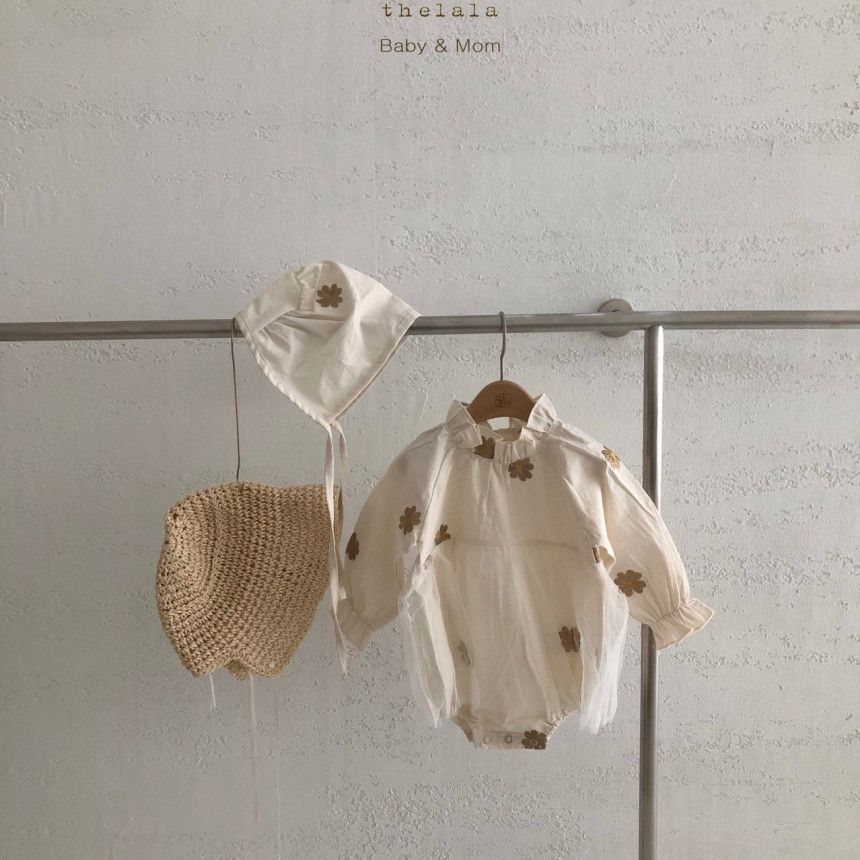 LALA - Korean Children Fashion - #Kfashion4kids - Daisy Embroidery Bodysuit - 2