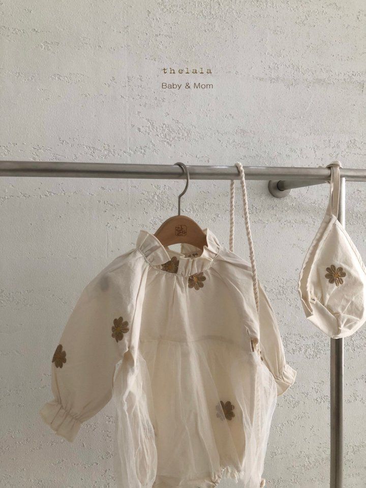LALA - Korean Children Fashion - #Kfashion4kids - Daisy Embroidery Bodysuit - 5
