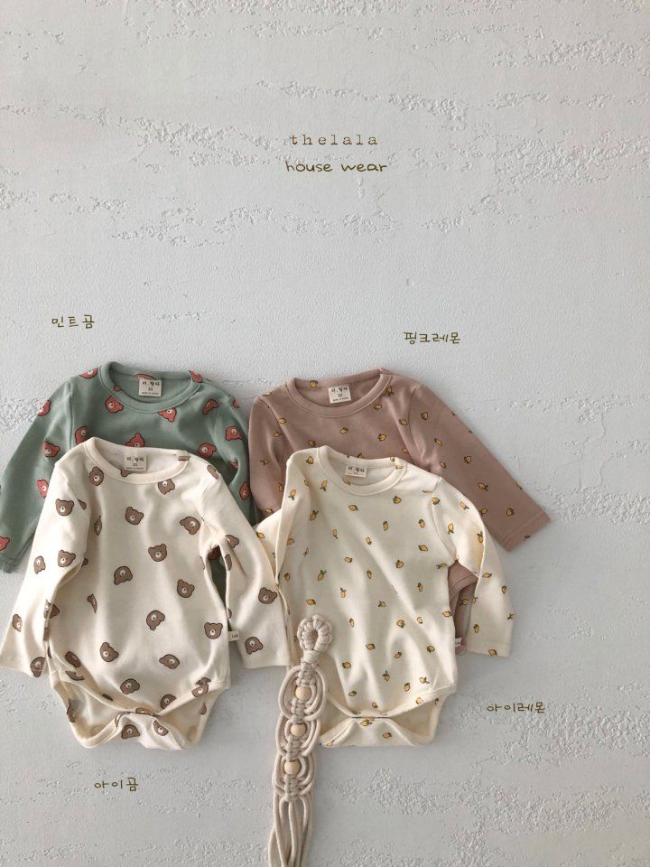 LALA - Korean Children Fashion - #Kfashion4kids - Lemon Bear Romper - 5