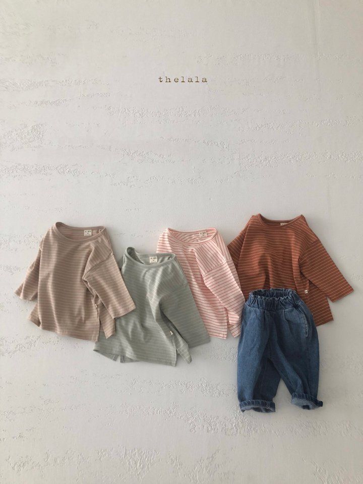 LALA - Korean Children Fashion - #Kfashion4kids - I Am Stripe Tee - 7