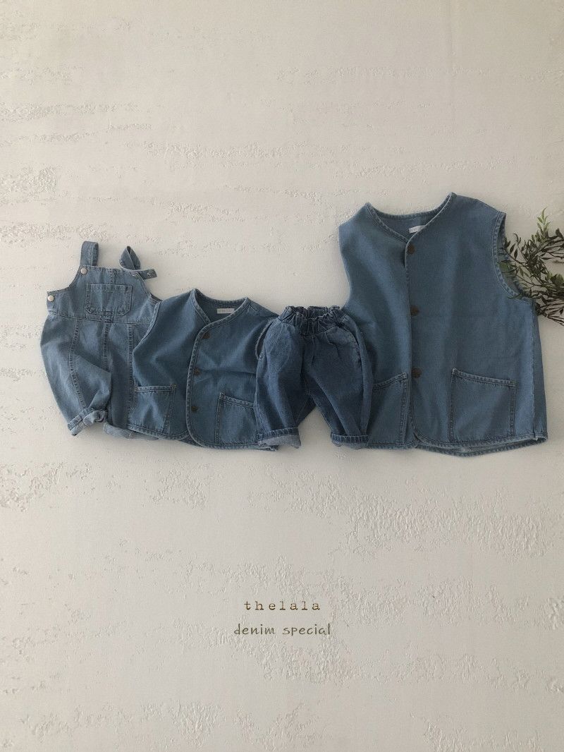 LALA - Korean Children Fashion - #Kfashion4kids - Adult Denim Vest - 10